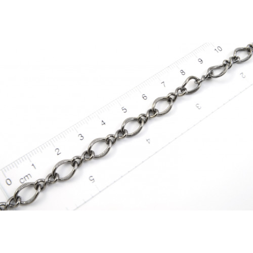 OVAL CHAIN BLACK NICKEL PLATED 10X7MM
